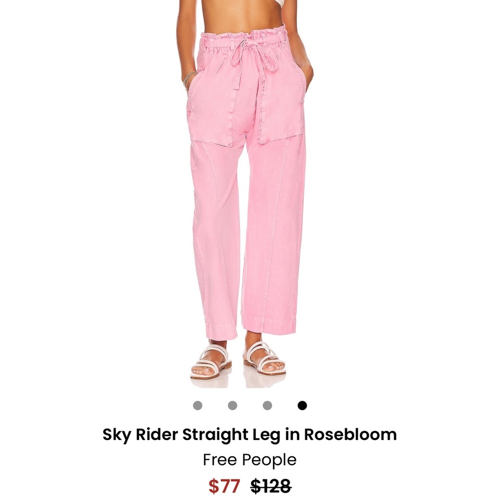 Free People Sky Rider Straight Leg Pants in Rosebloom